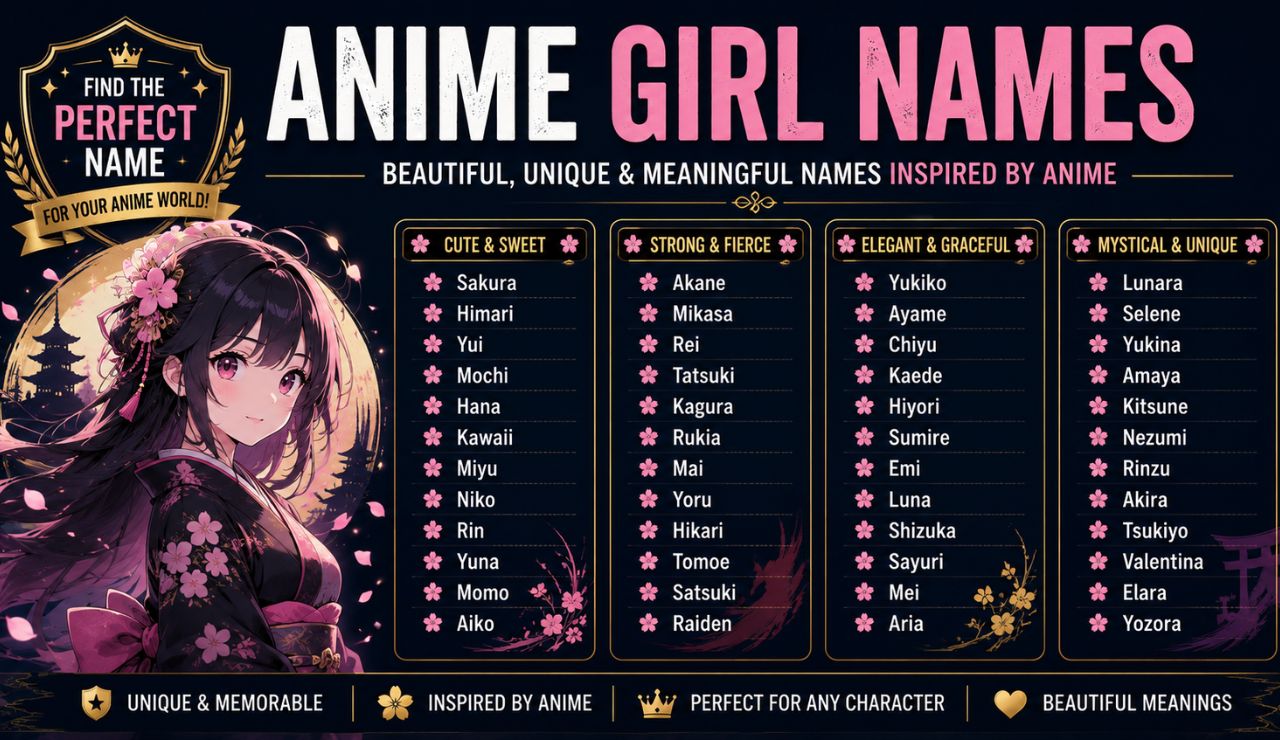 anime girl names