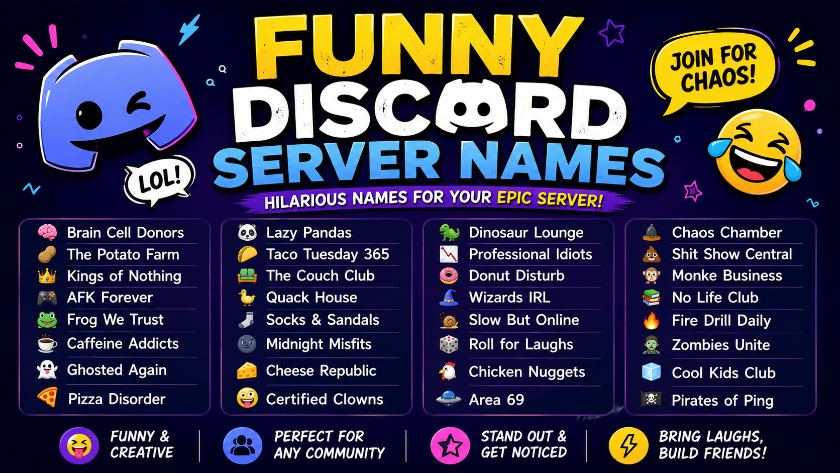 funny discord server names